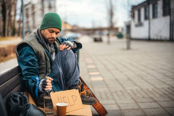 Person in need receiving community support